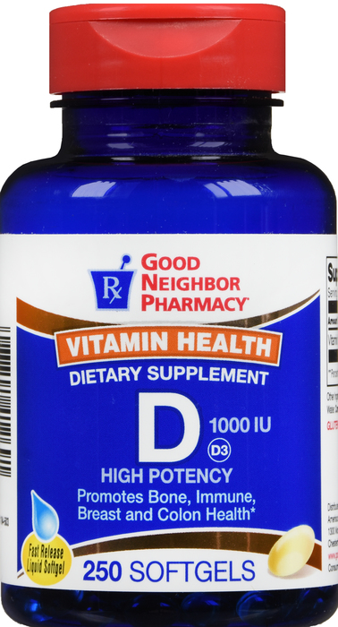 Good Neighbor Pharmacy Vitamin D 1000 IU Softgels 250ct