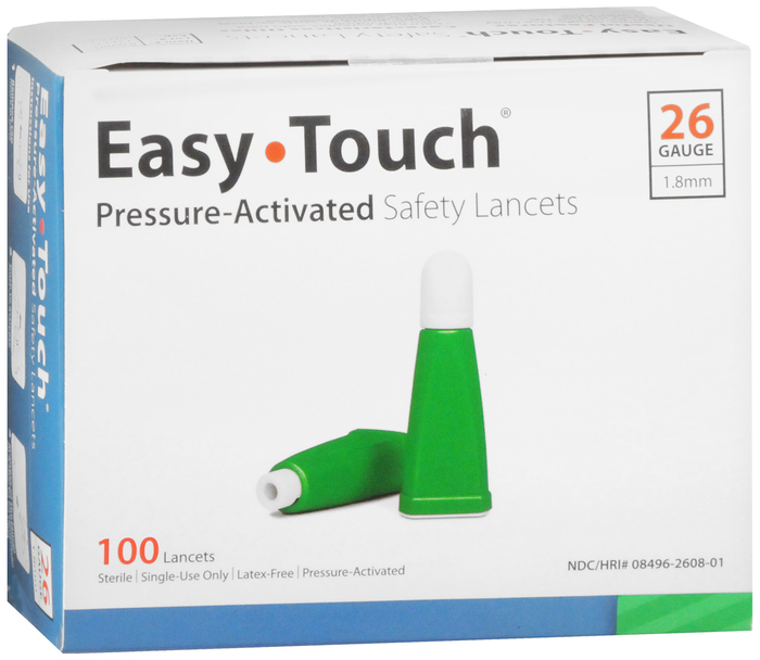 Easy Touch PA Safety Lancets 26G 100ct