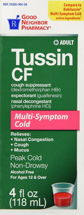 Good Neighbor Pharmacy Tussin CF Multi-Symptom Cold Liquid 4oz