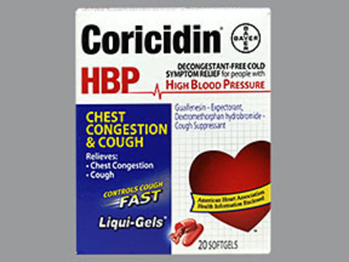 Coricidin HBP Chest Congestion & Cough Liquid Gels 20ct