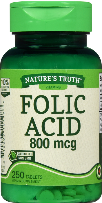 FOLIC ACID 800MCG TABLET 250CT NAT TRUTH