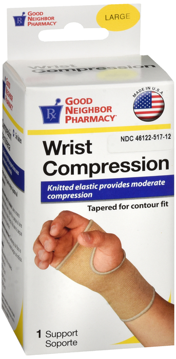 Good Neighbor Pharmacy Wrist Compression Beige Large 1ct