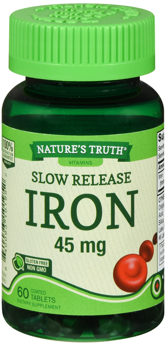 SLOW RELEASE IRON 45MG TAB 60CT NAT TRU