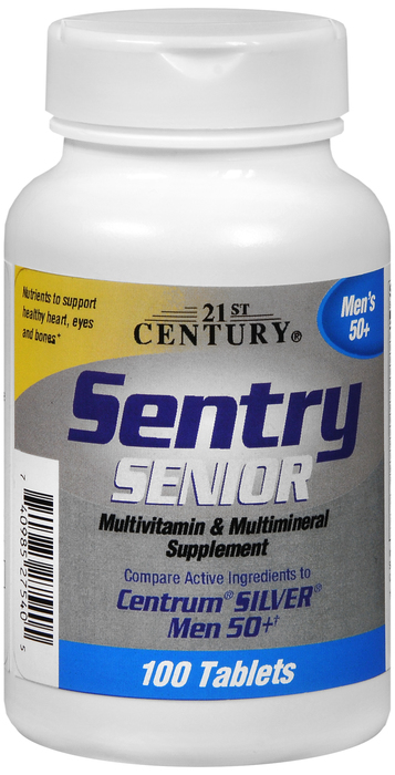 21st Century Sentry Senior Men's 50+ Multivitamin Tablets 100ct