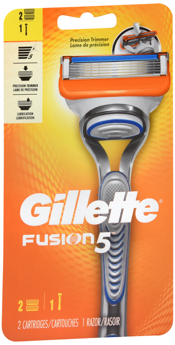 Gillette Fusion5 Men's Razor Blade + 2 Razor Blade Refills 1ct