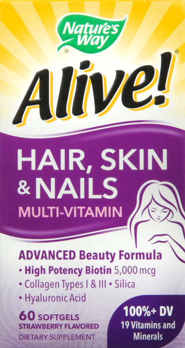 ALIVE MULTIVIT HAIR SKIN NAIL SFTGL 60CT