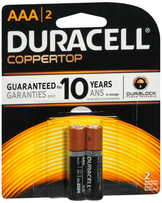 DURACELL COPPERTOP AAA 2CT