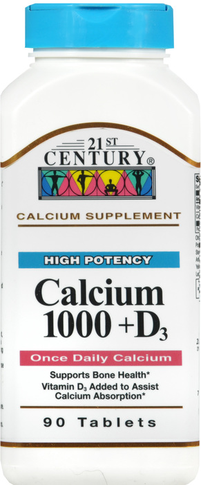 21st Century Calcium 1000mg + D Tablets  90ct