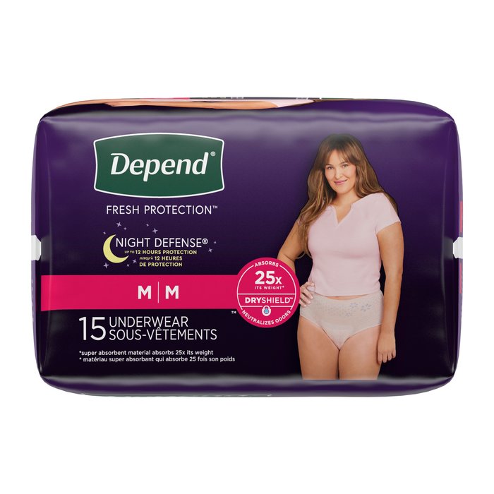 Depend Underwear Women Night Defense M 4x15ct