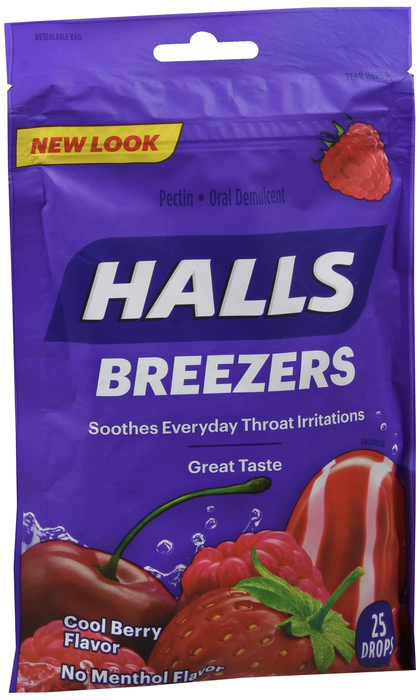 Hall's Breezers Cool Berry Flavor, Drops 25ct