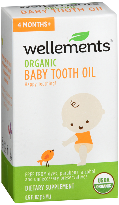 Wellements Organic Baby Tooth Oil 0.5oz