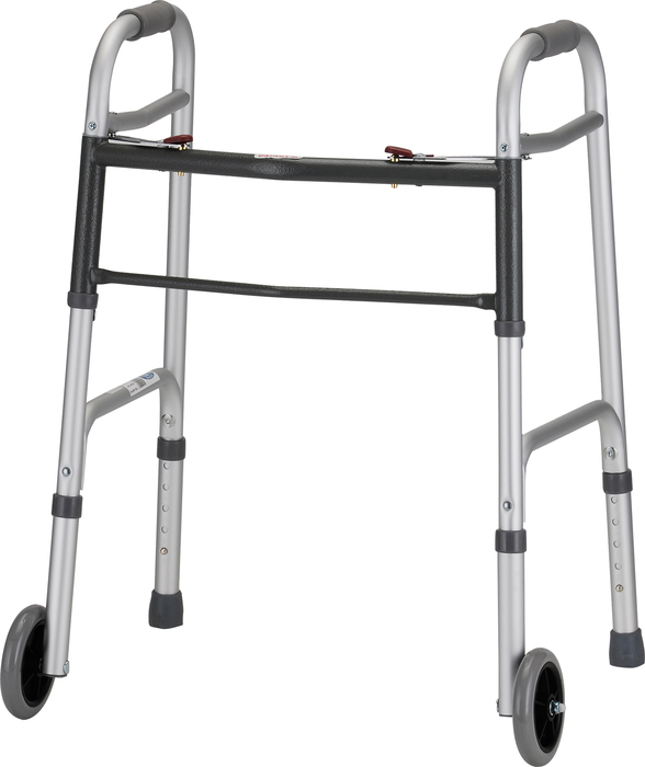 Petite Folding Walker with 5" Wheels 2 Buttons 4090YW5 Nova