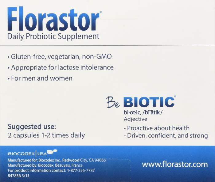 Florastor Daily Probiotic Supplement 250mg Capsules 50ct