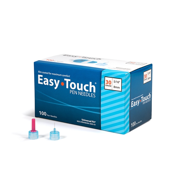 Easy Touch Pen Needles 30Gx8mm 100ct