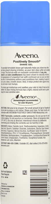 AVEENO SHAVE GEL POSITIVELY SMOOTH 7OZ