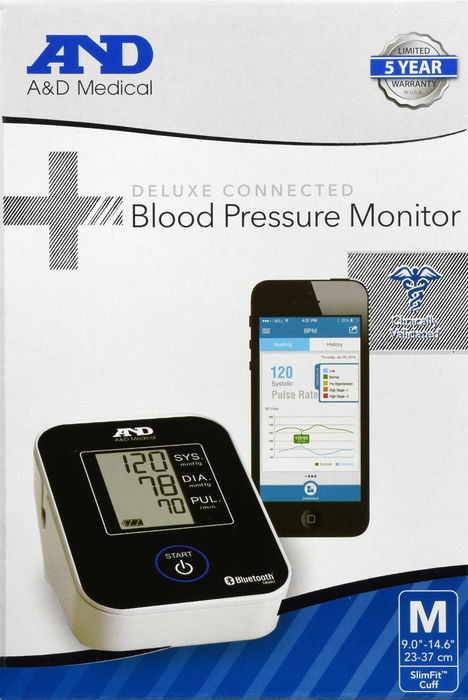 A&D Blood Pressure Monitor Digital Deluxe Connected