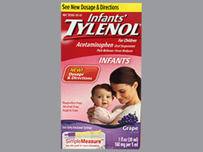 Infants' Tylenol Acetaminophen 160mg Grape Oral Suspension 1oz