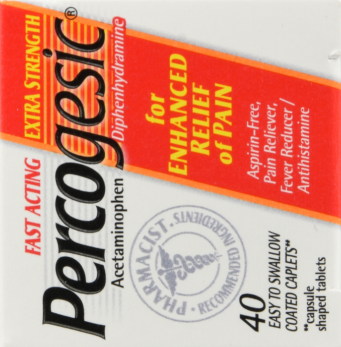 Percogesic Extra Strength Pain Reliever Caplets 40ct