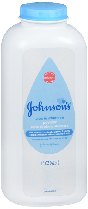 Johnson's Baby Powder with Aloe Vera & Vitamin E 15oz