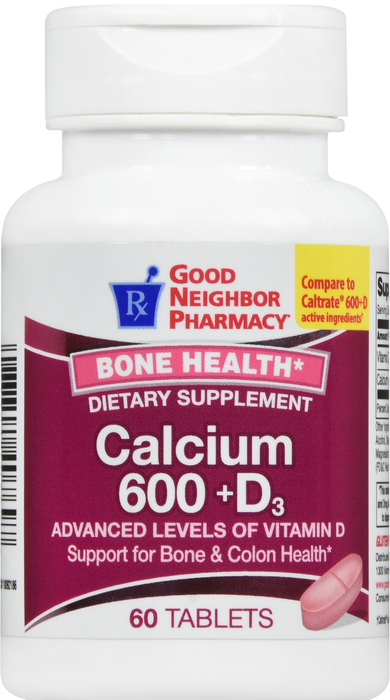 Good Neighbor Pharmacy Calcium 600 +D3 Tablets 60ct