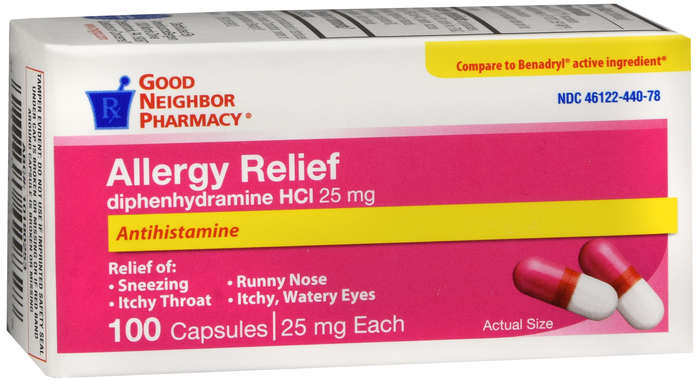 Good Neighbor Pharmacy Allergy Relief 25mg Capsules 100ct