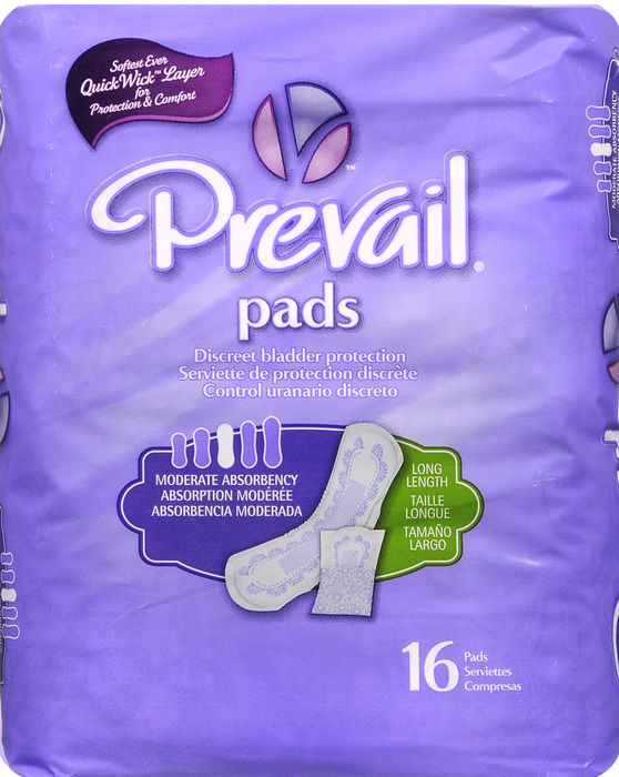 PREVAIL BLADR LONG MODERT PAD 9X16