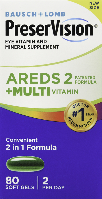 Bausch + Lomb AREDS 2 + Multivitamin Softgels 80ct