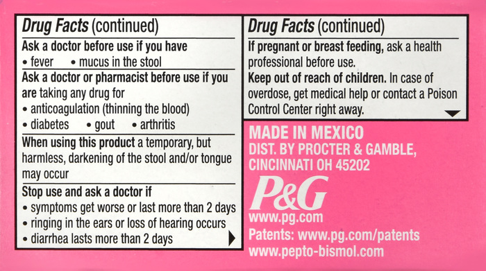 Pepto Bismol Original Digestive 5 Symptom Relief Caplets 24ct