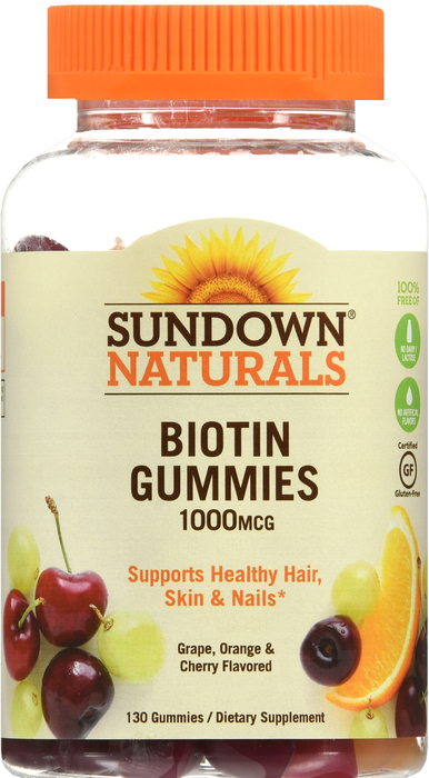 BIOTIN 1000 MCG GUMMIES 130CT SUNDOWN NATURALS