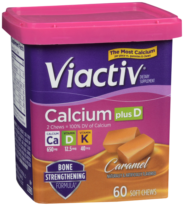 Viactiv Calcium Plus D Caramel Soft Chews 60ct