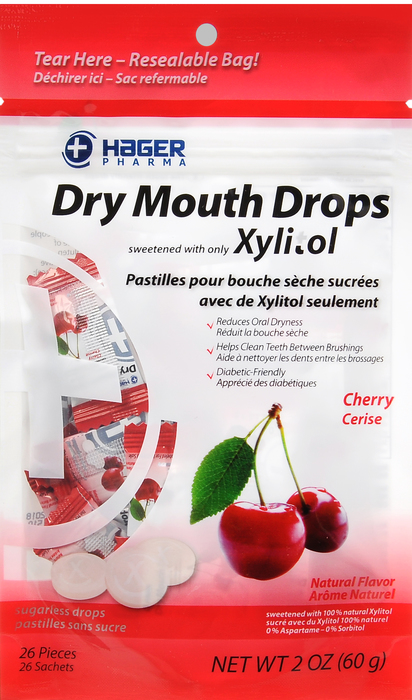 Hager Bag Dry Mouth Lozenge Cherry 2oz