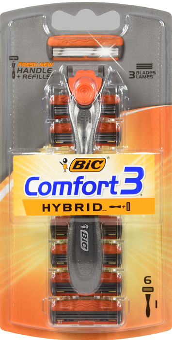 Bic Hybrid Advance Disposable Razor System 6ct