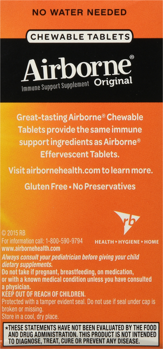 Airborne Citrus Vitamin C Chewable Tablets 32ct