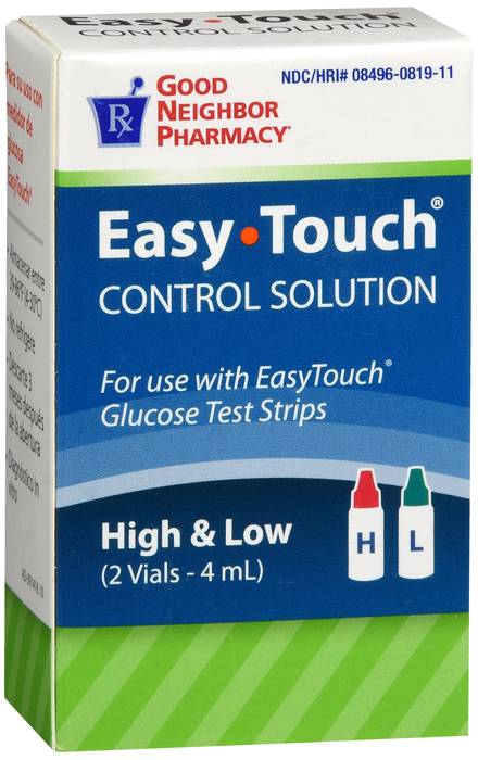 Good Neighbor Pharmacy EasyTouch High/Low Control Solution 2x4ml