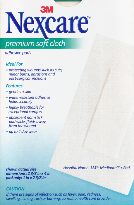 NEXCARE ADHSIV PAD CLOTH 2-3/8"X4" 5CT