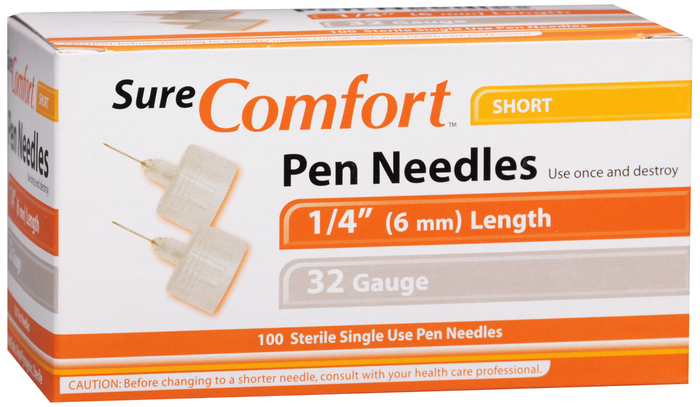 SureComfort Pen Needles 6mmx32g 100ct