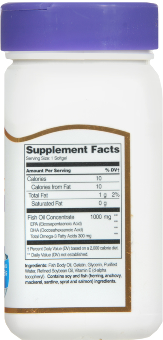 21st Century Fish Oil 1000mg Omega-3 Softgels 60ct