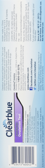 ClearBlue Advanced Digital Ovulation Test 10ct