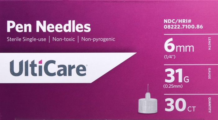 UltiCare Pen 31gx1/4" Needle 30ct