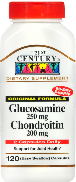 21st Century Glucosamine 250mg Chondroitin 200mg Capsules 120ct