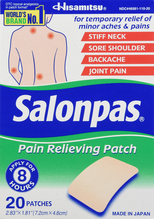 Salonpas Pain Relieving Patch 20ct