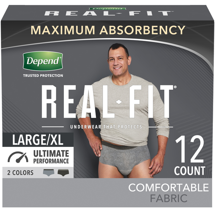 Depend Real-Fit Underwear That Protects Maximum Absorbency Large/XL 12ct