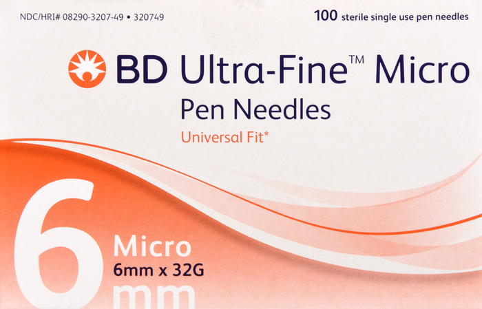 BD Ultra-Fine Micro Pen Needles 32Gx6mm 100ct