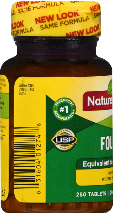 Nature Made FOLIC ACID 400MCG TAB 250ct