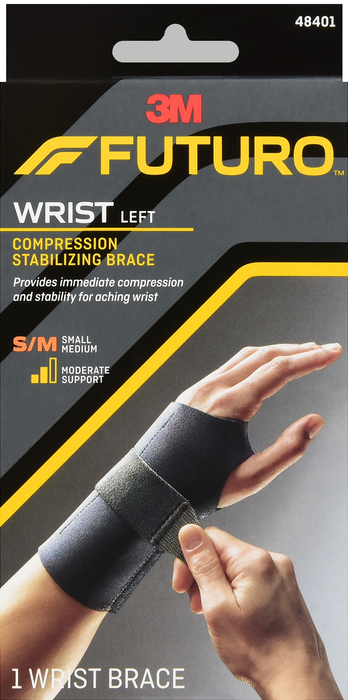 Futuro Compression Stabilizing Wrist Brace Left Small/Medium 1ct