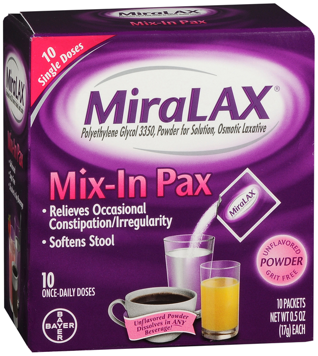 MiraLAX Mix-In Pax Packets 10ct