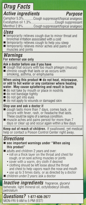 MENTHOLATUM NO MESS VAPOR RUB 1.96OZ