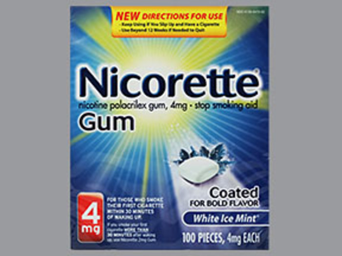 Nicorette Stop Smoking Aid 4mg White Ice Mint Coated Nicotine Lozenges 100ct