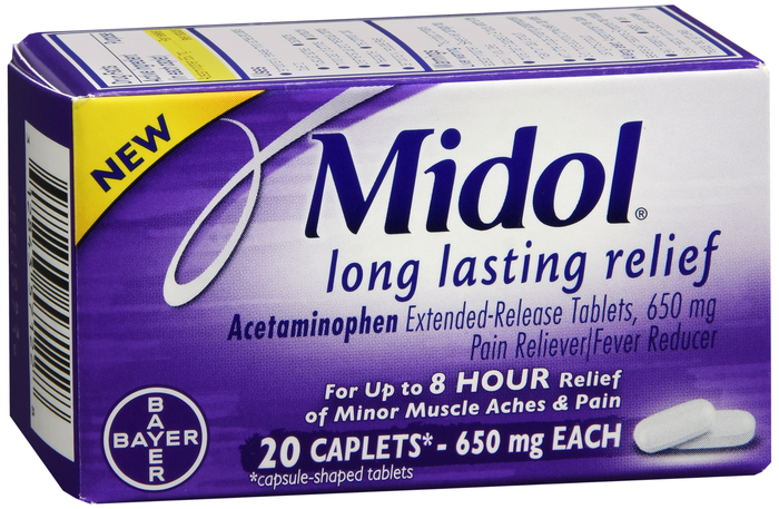 Midol Long Lasting Relief For relief of Menstrual Pain Caplets 20ct