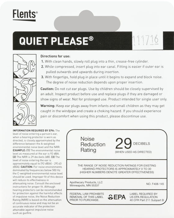 Flents Quiet! Please Foam Ear Plugs 6ct